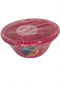Picture of Plastic Washing Bowl and Cup with Lid Set Modeh Ani Design Pink